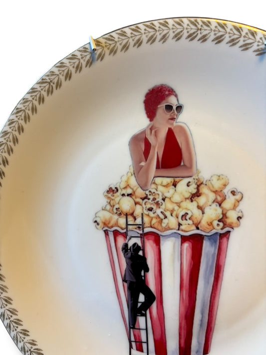 Vintage Wandbord Dame Popcorn | The Vintage Vibe
