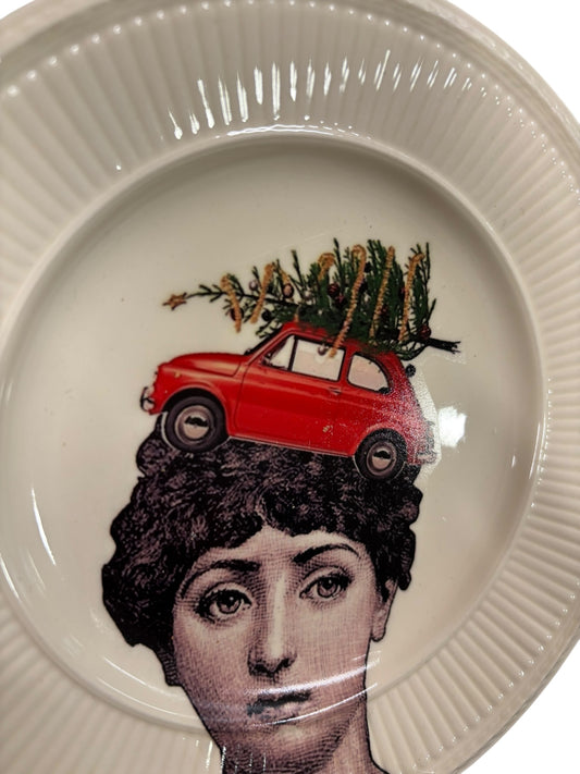 Vintage Wandbord Lina Fornasetti Kerst | The Vintage Vibe