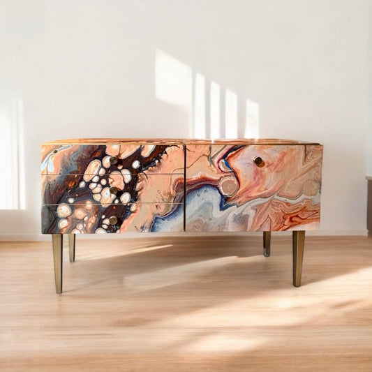 Vintage sideboard covered with Marble | The Vintage Vibe