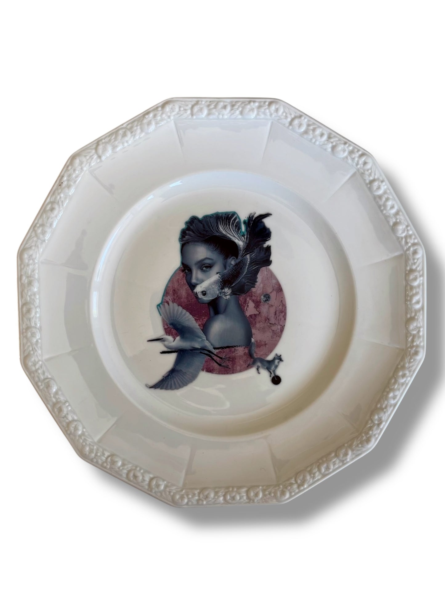 Vintage Wall Plate Collage woman