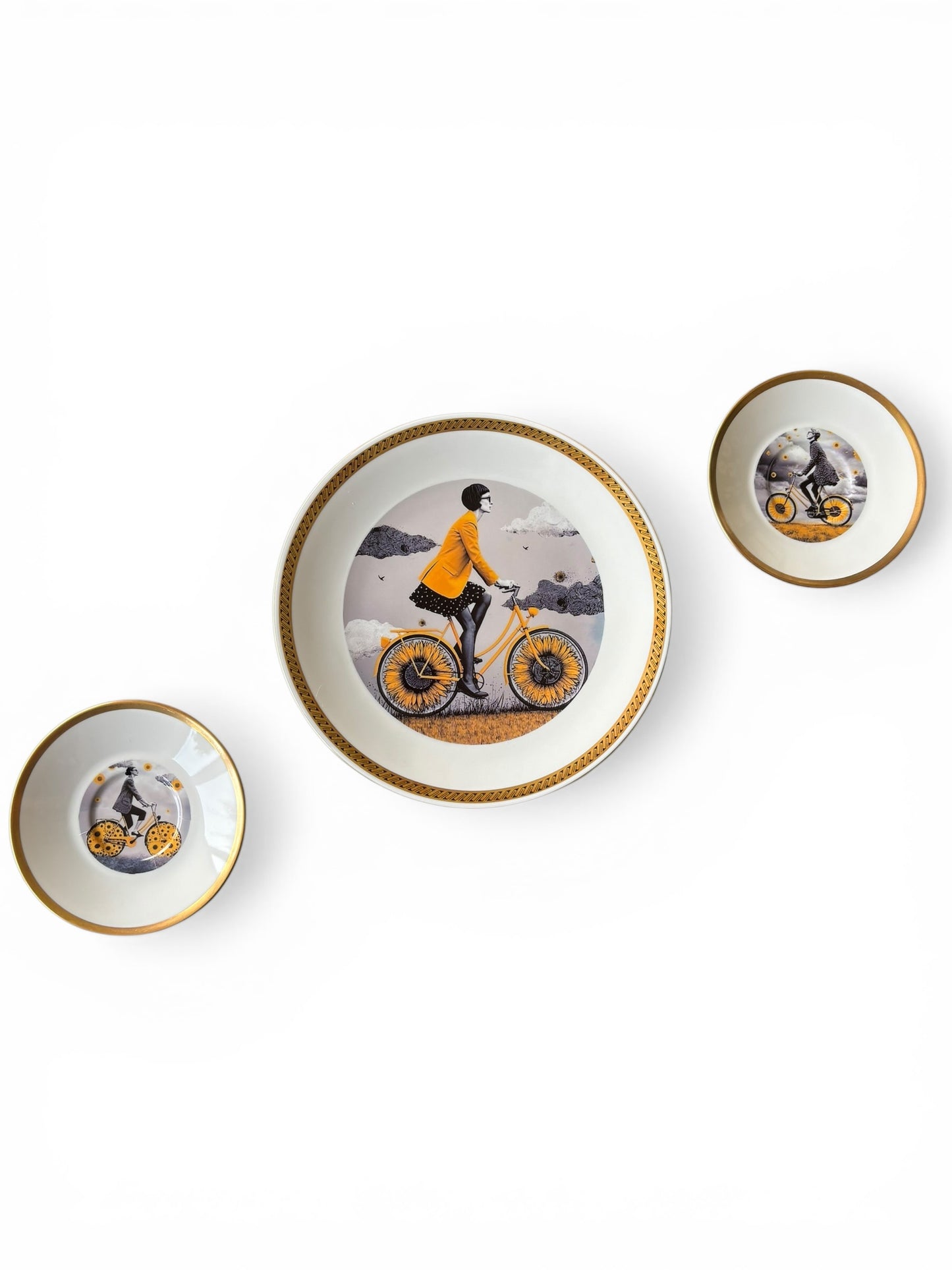 Vintage Wandbord Zonnebloem Set 3 | Het Maakhuys