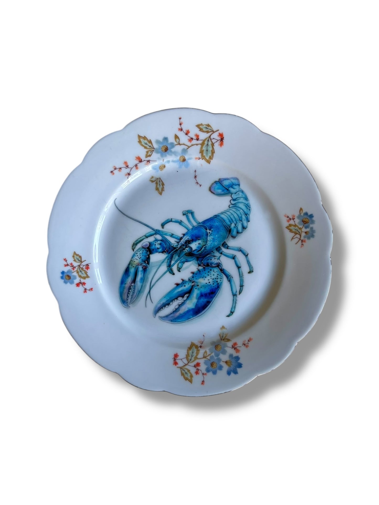 Vintage Wall Plate Lobster Blue