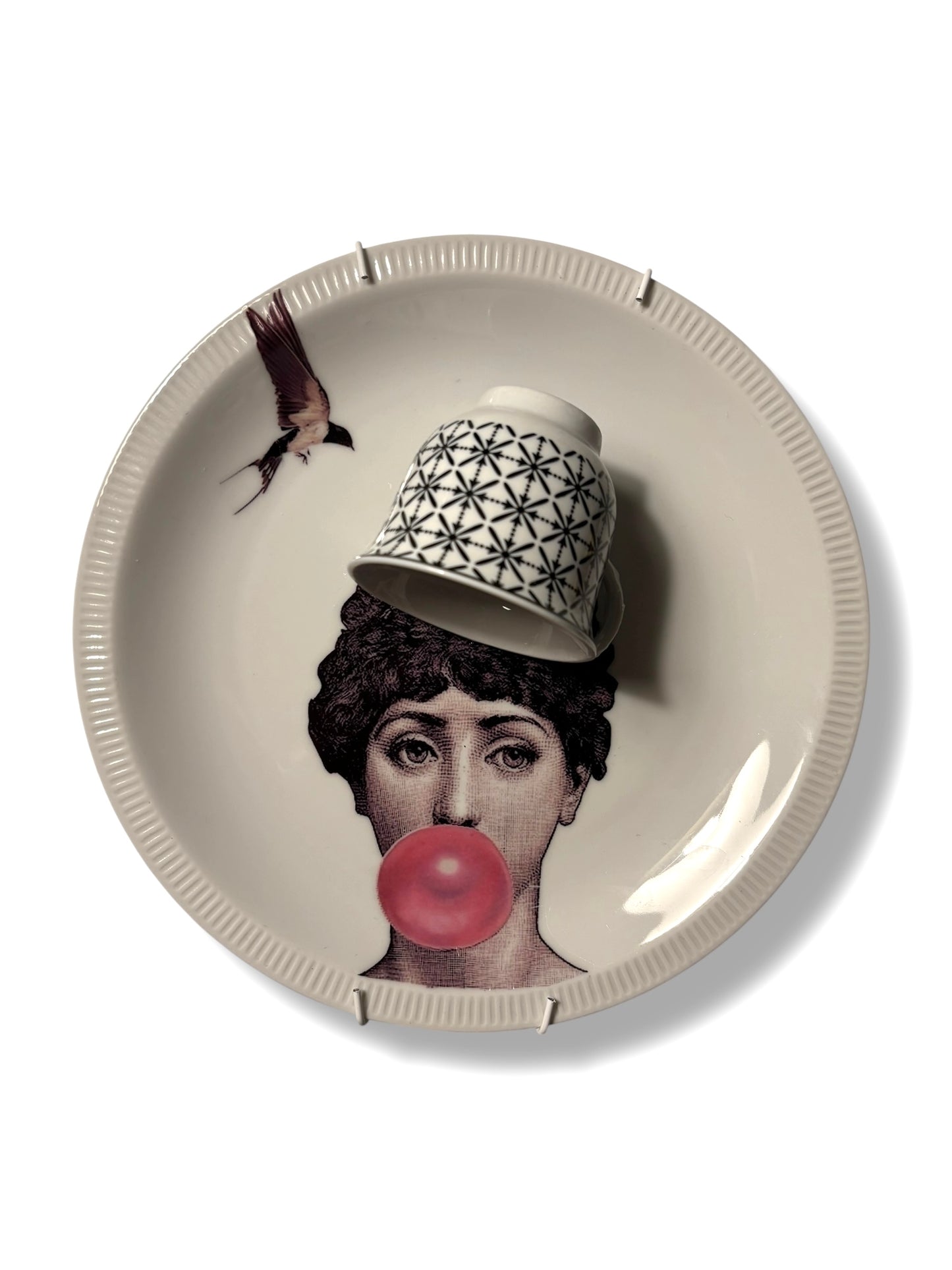 Vintage Wandbord Lina Fornasetti met Kopje | Het Maakhuys