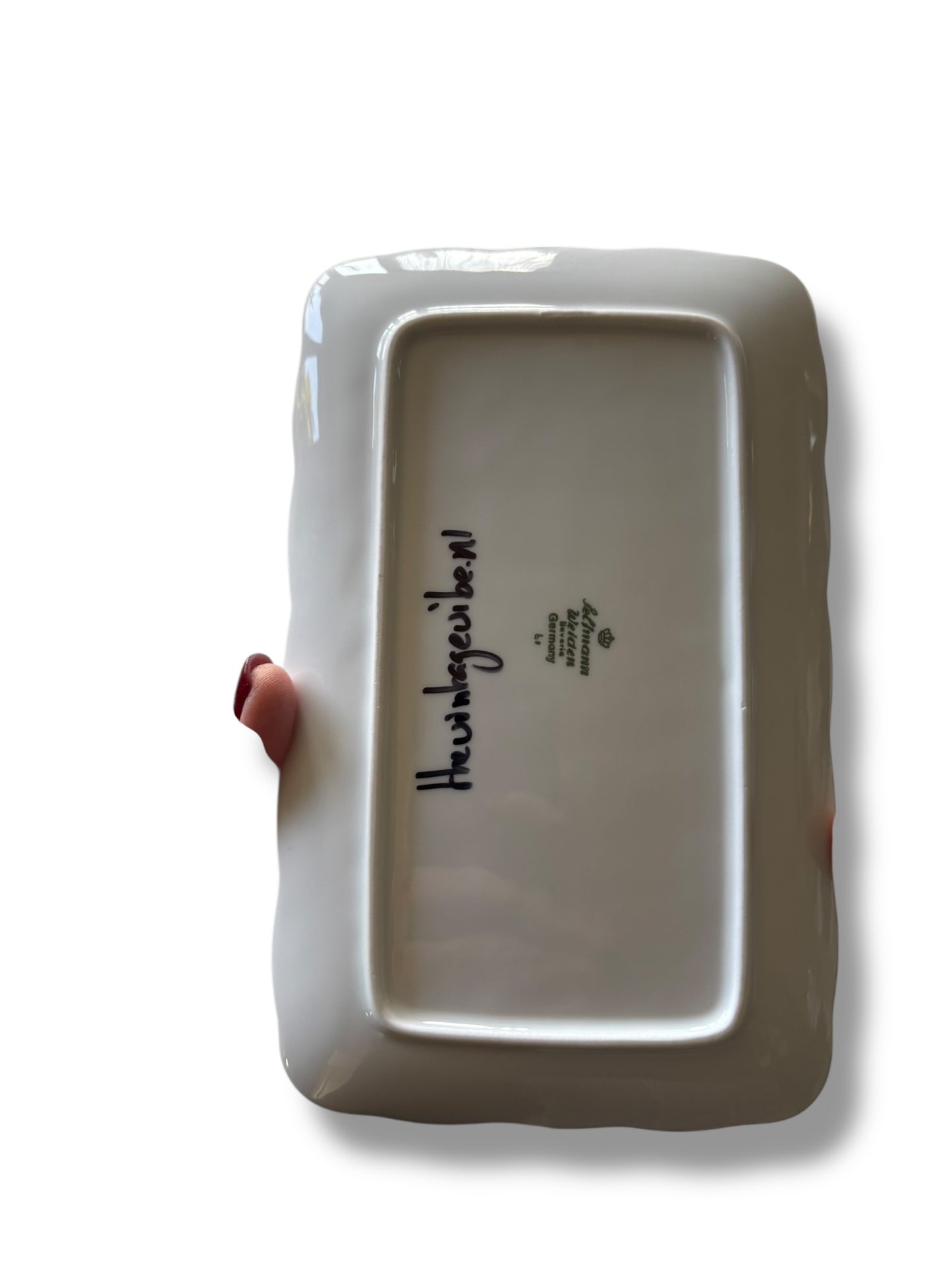 Vintage Wandbord Ovaal Blauwe Pudding | The Vintage Vibe