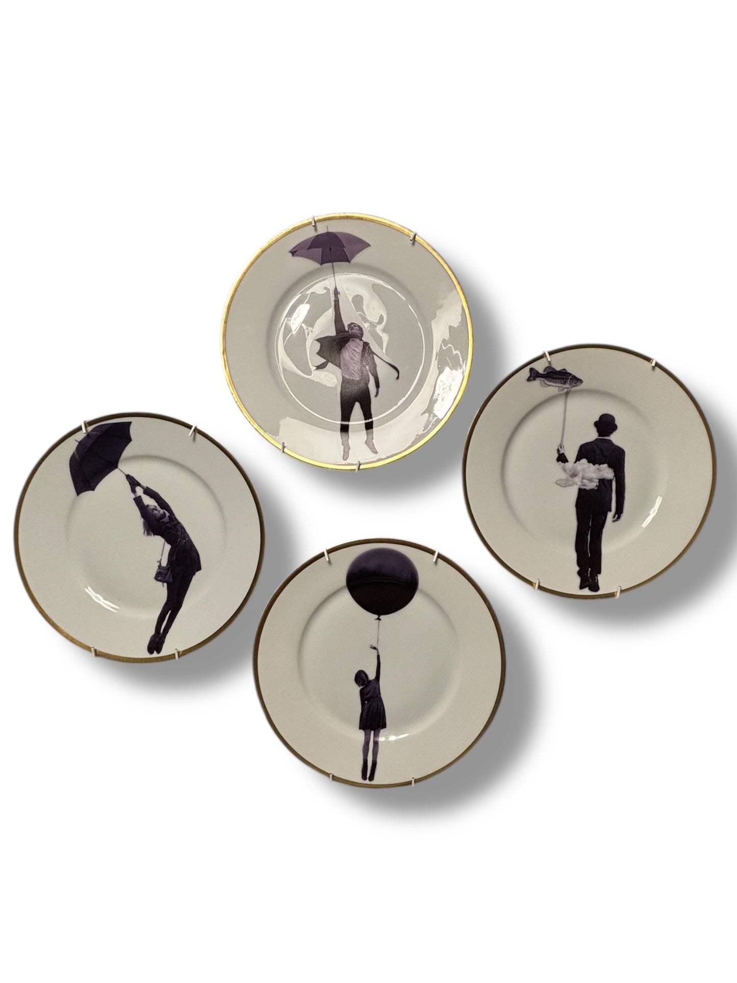 Vintage Wandbord Man met Vis | The Vintage Vibe