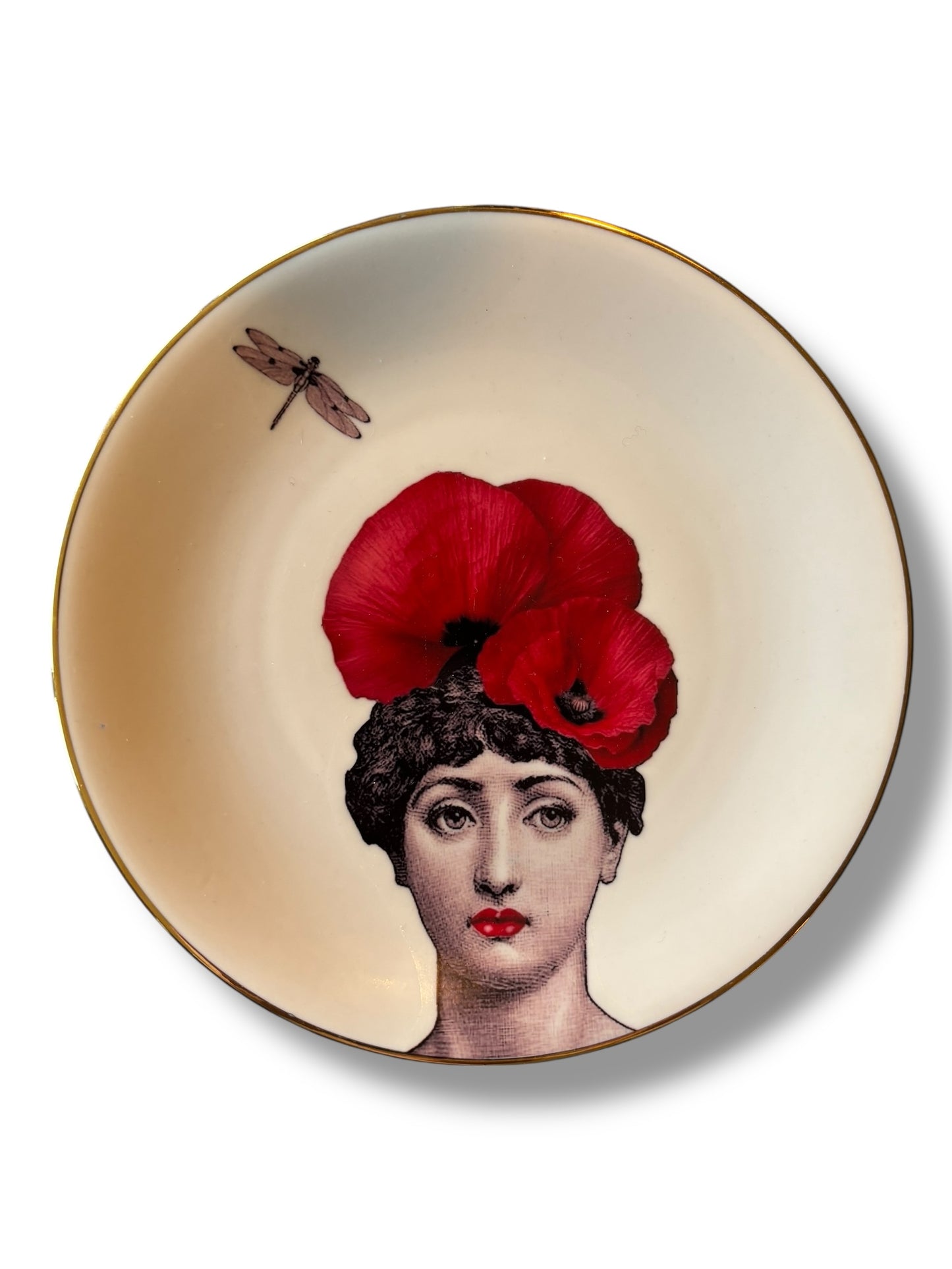 Vintage Wandbord Lina Fornasetti Poppy | Het Maakhuys