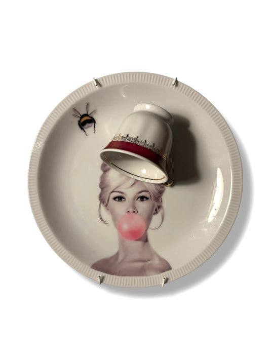 Vintage Wandbord Brigitte Bardot Kopje | The Vintage Vibe