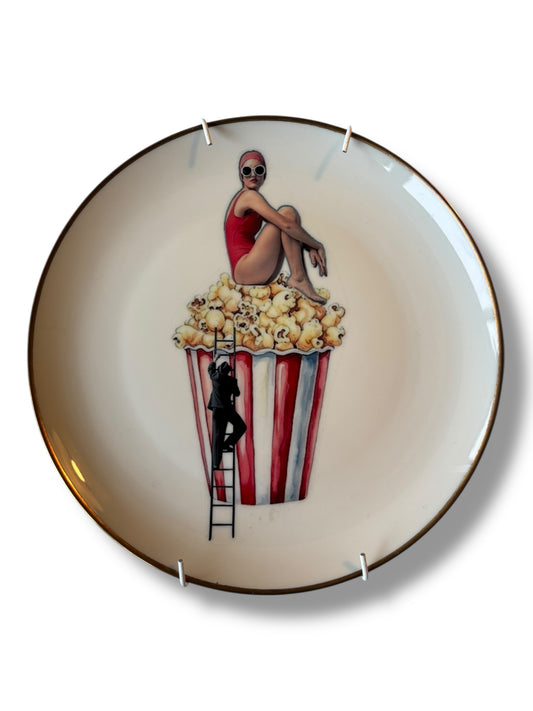 Vintage Wandbord Popcorn Dame | The Vintage Vibe