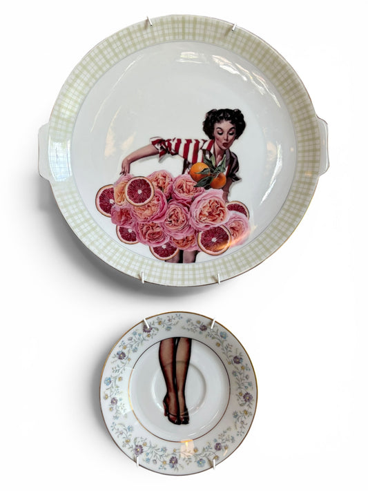 Vintage Wandbord Dame | Het Maakhuys