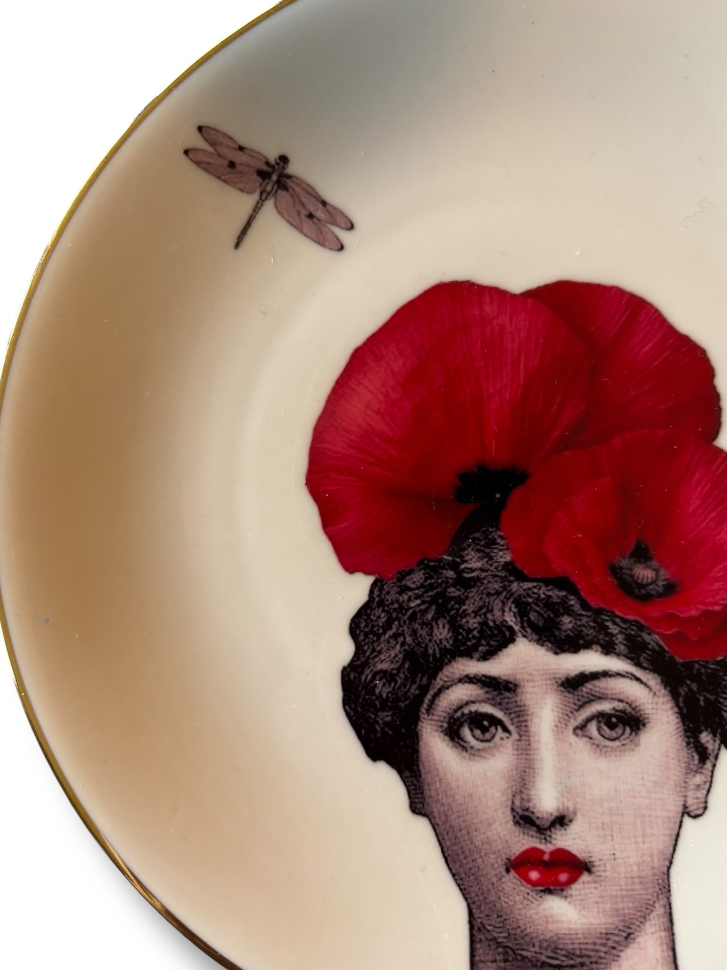 Vintage Wandbord Lina Fornasetti Poppy | Het Maakhuys