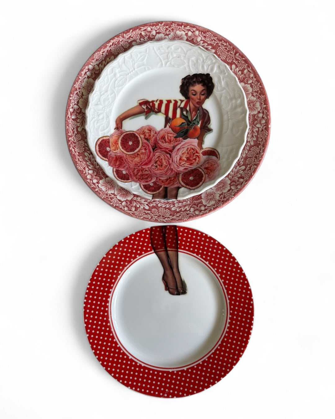 Vintage Wandbord Dame Set