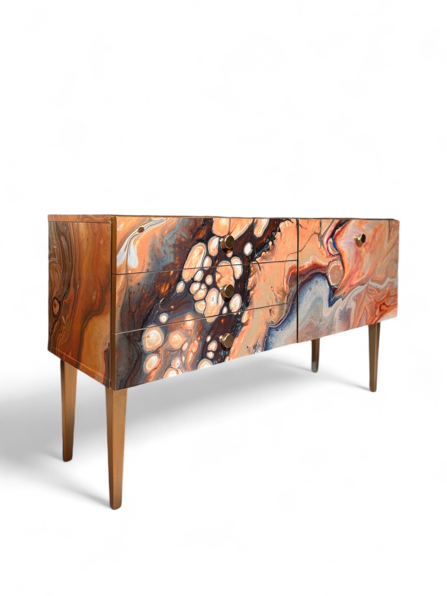 Vintage dressoir bekleed met Marble | The Vintage Vibe