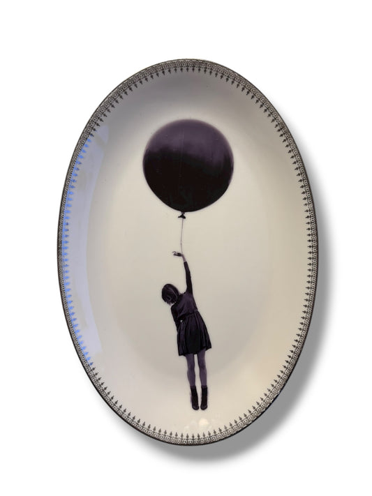 Vintage Wandbord Ovaal Meisje | The Vintage Vibe