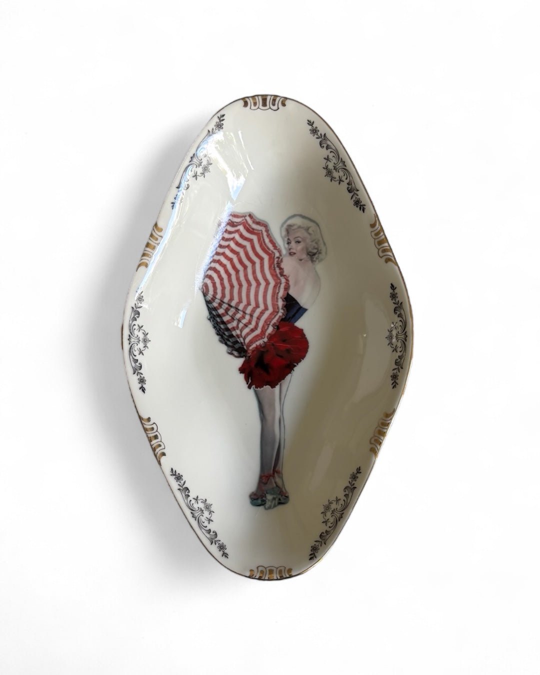Vintage Wandbord Ovaal Marilyn Parasol