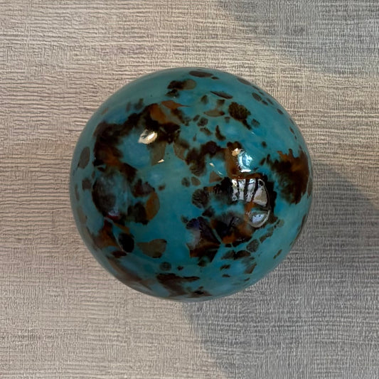 Wandparel van Keramiek Teal/Bruin Spikkel | Het Maakhuys