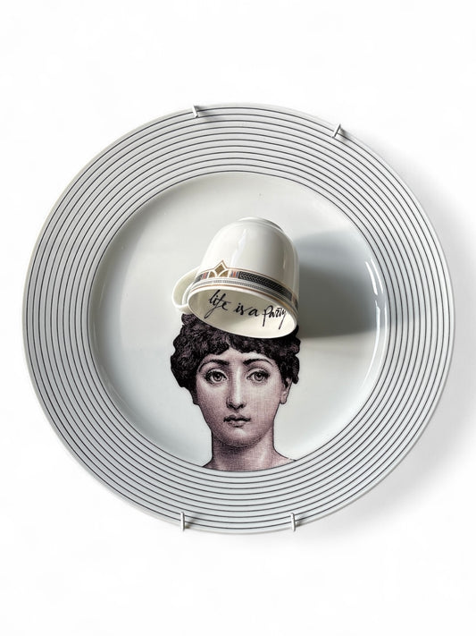 Vintage Wandbord Fornasetti Life is a Party