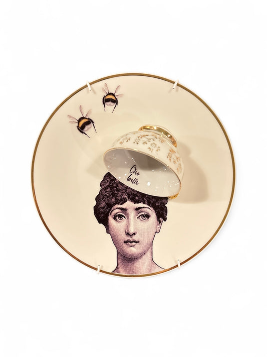Vintage Wandbord Fornasetti Ciao Bella Kopje
