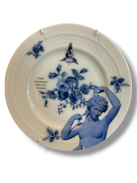 Vintage Wandbord Gedicht Caro Blauw | Het Maakhuys