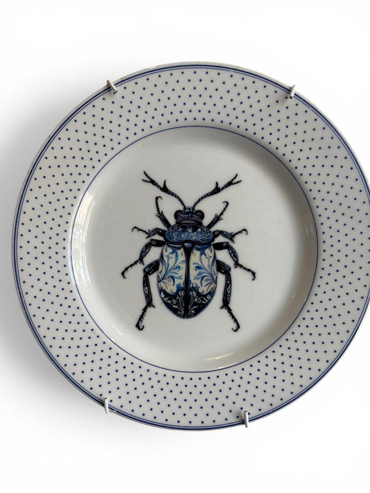 Vintage Wandbord Blauwe Kever | Het Maakhuys