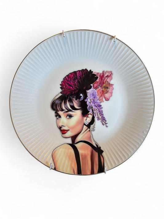 Vintage Wandbord Audrey Hepburn