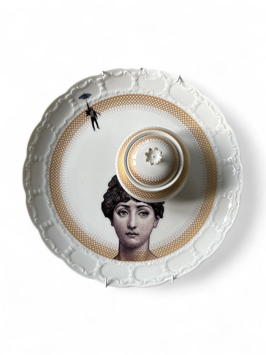 Vintage Wandbord Lina Fornasetti Suikerpot