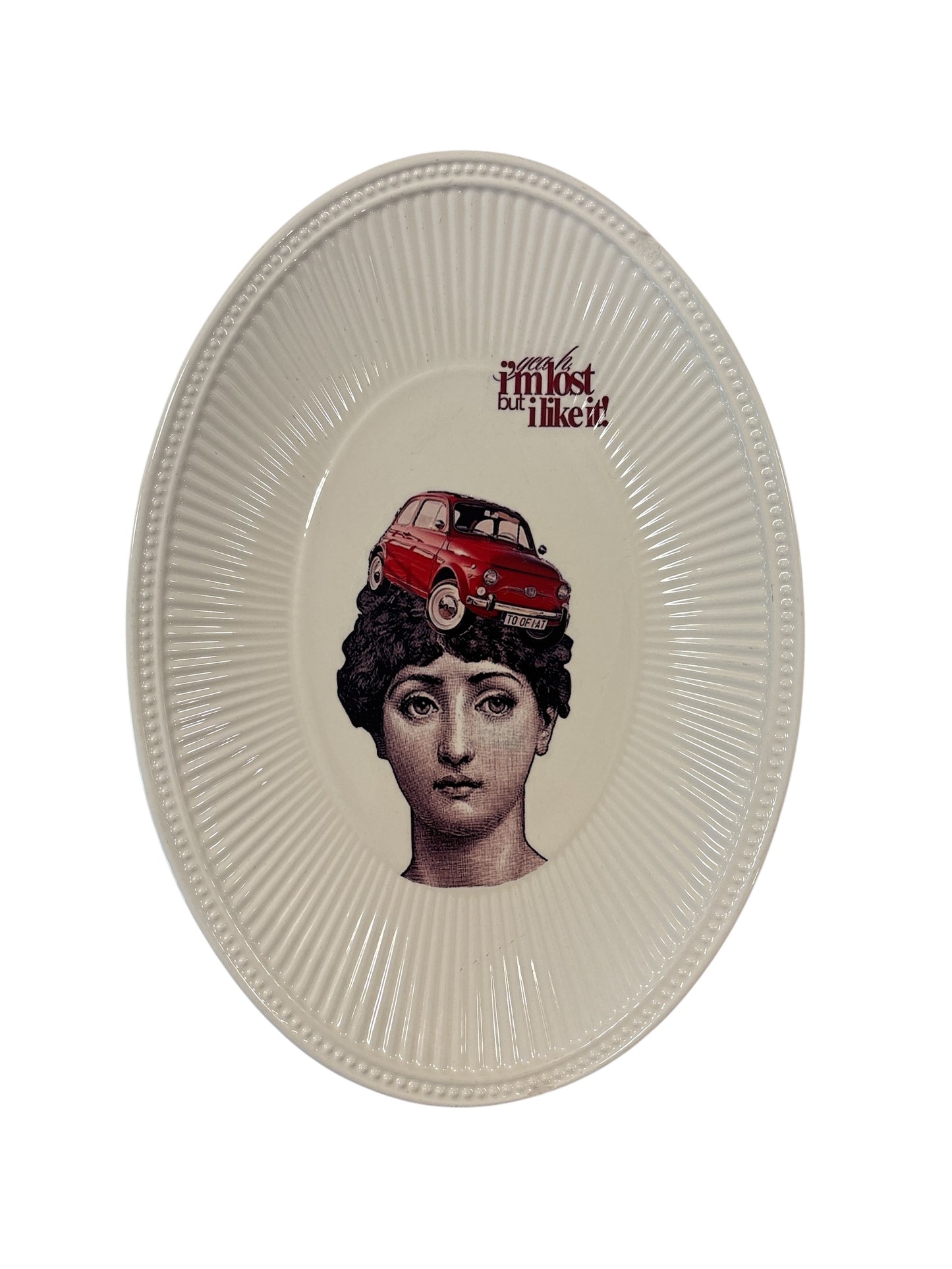 Vintage Wandbord Ovaal Lina Fornasetti
