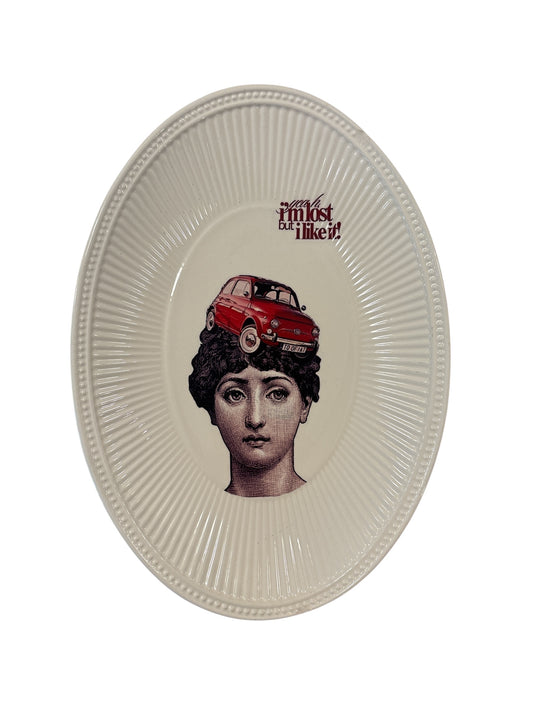 Vintage Wandbord Ovaal Lina Fornasetti