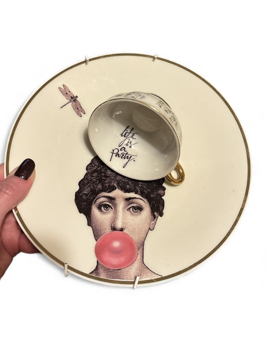 Vintage Wandbord Fornasetti Life is a Party | The Vintage Vibe