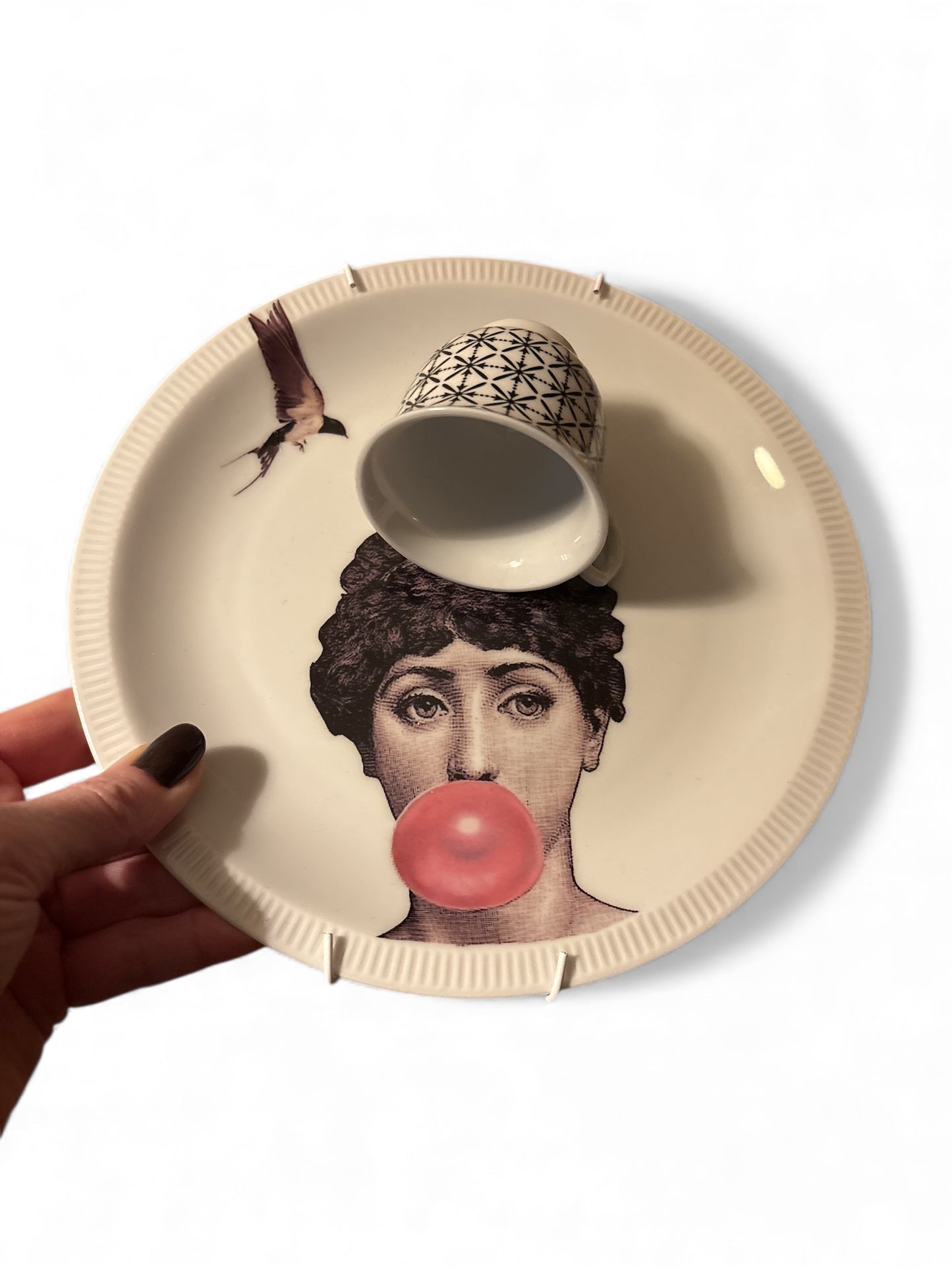 Vintage Wandbord Lina Fornasetti met Kopje | Het Maakhuys