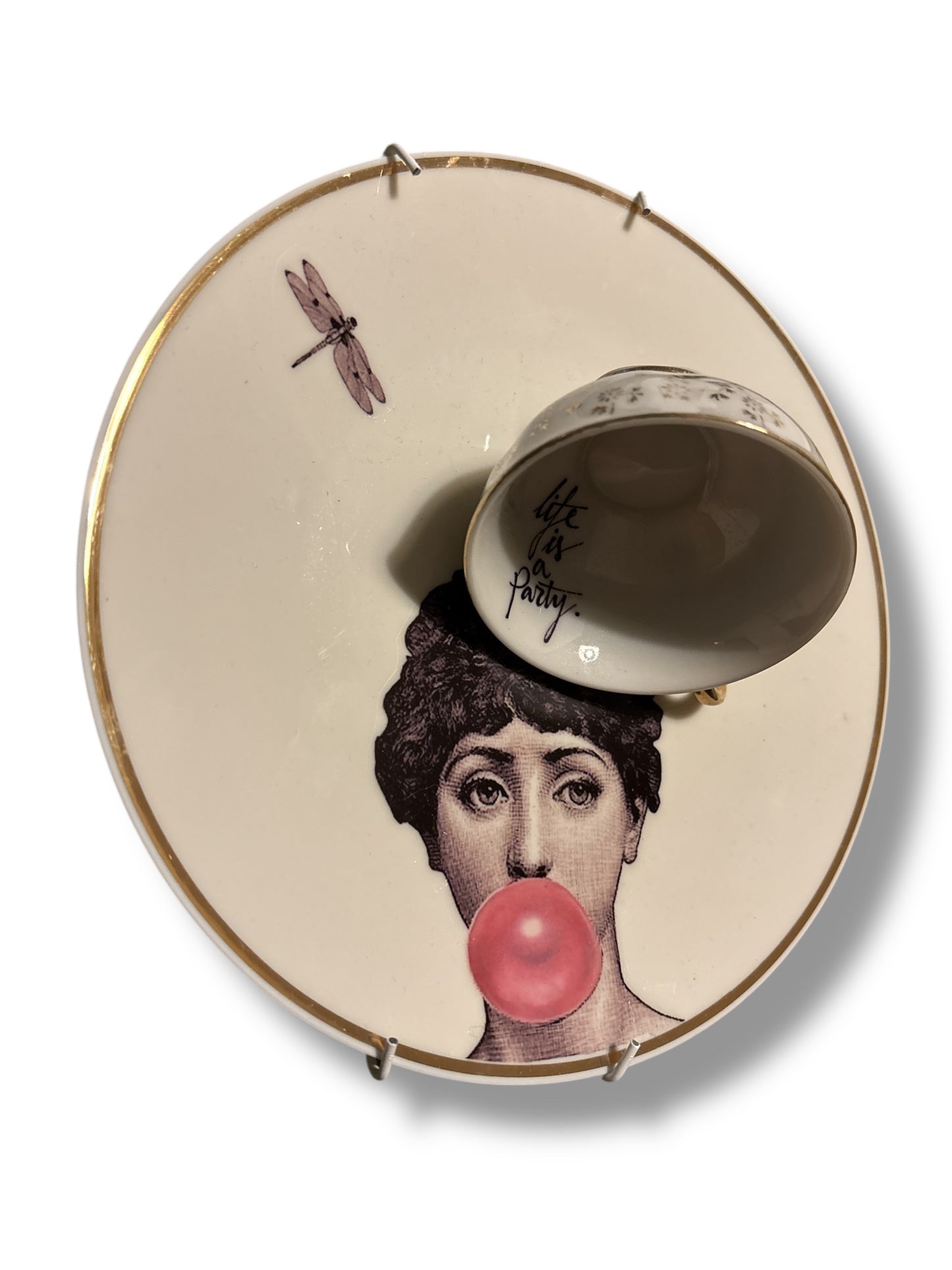 Vintage Wandbord Fornasetti Life is a Party | The Vintage Vibe