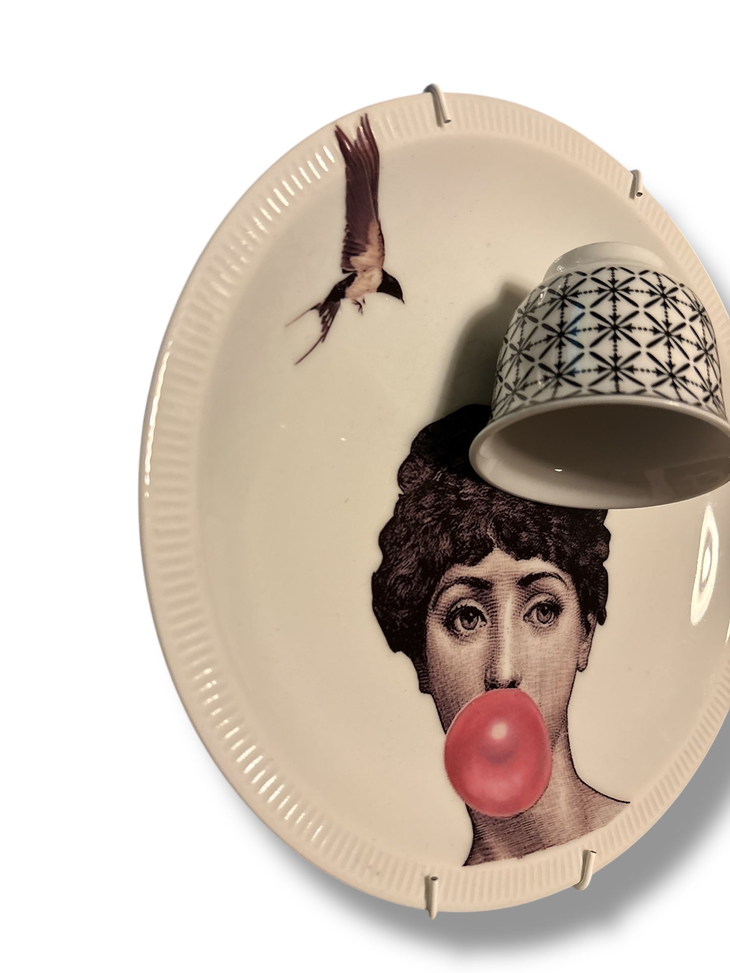 Vintage Wandbord Lina Fornasetti met Kopje | Het Maakhuys