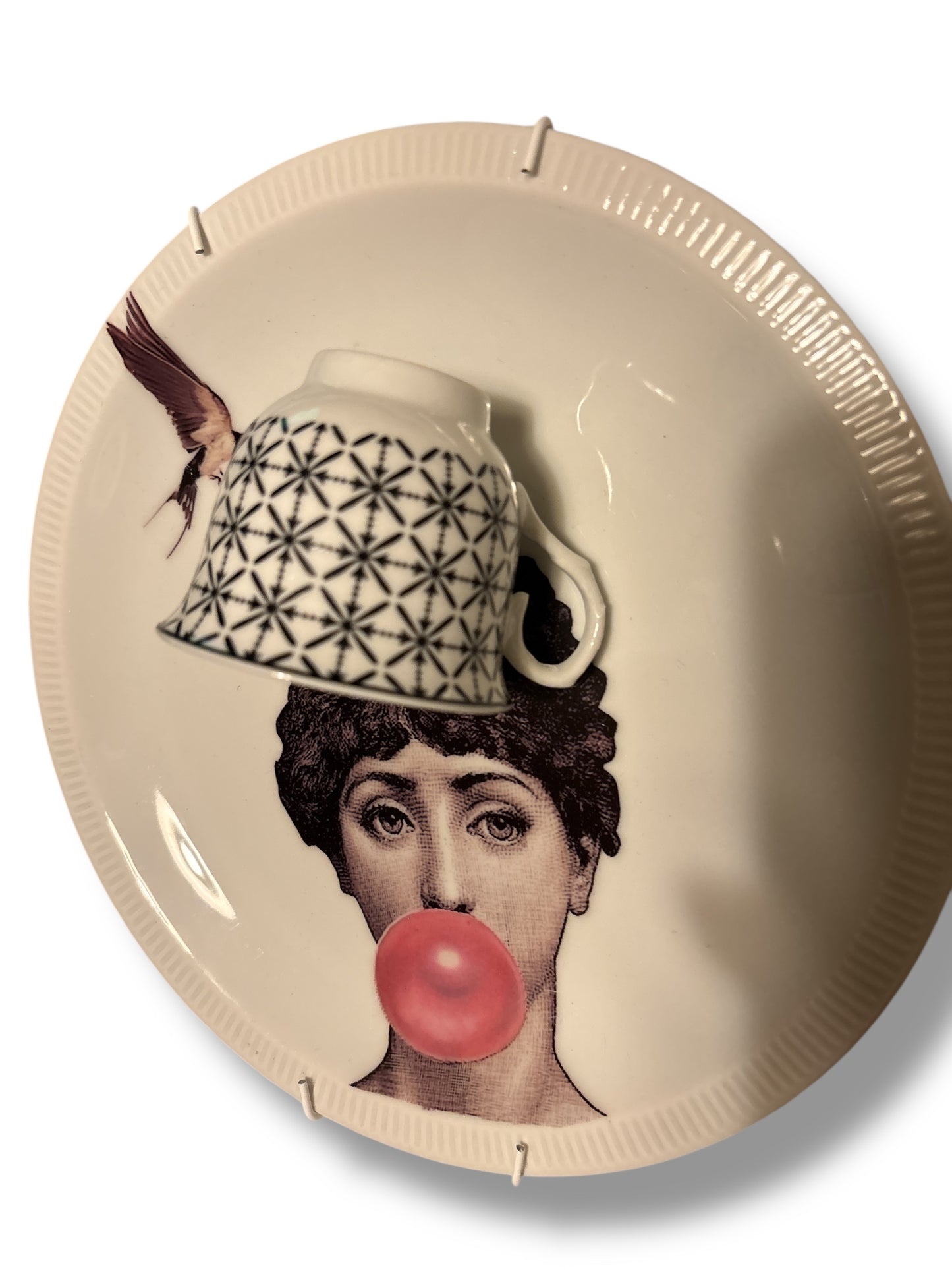 Vintage Wandbord Lina Fornasetti met Kopje | Het Maakhuys